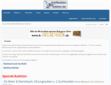 Tablet Screenshot of pigeon-auction.com