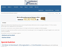 Tablet Screenshot of pigeon-auction.de